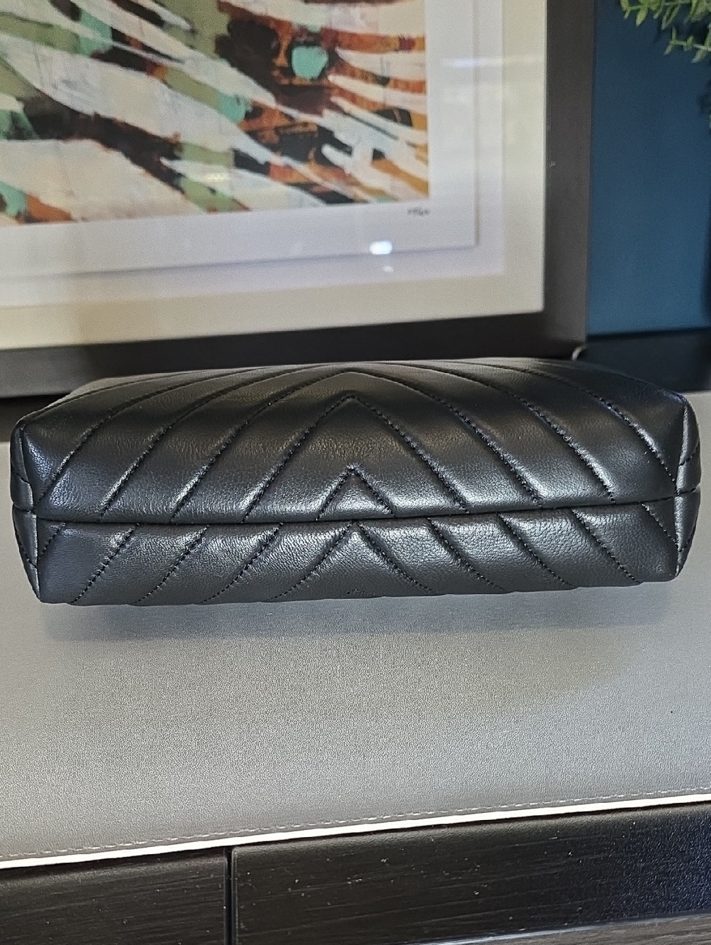 Quince Quilted Chevron Leather Convertable Bag - Picture 3 of 12
